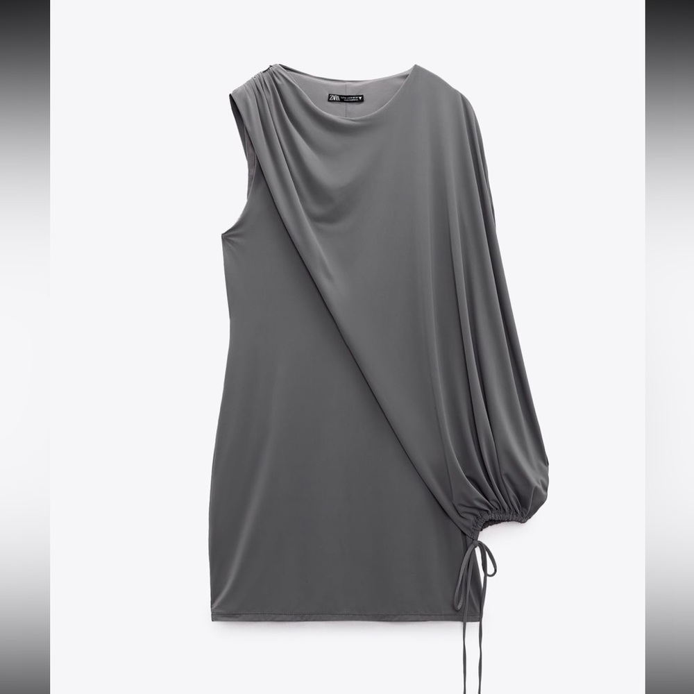 Gray Zara Short Cape Dress Size XXL New with tags